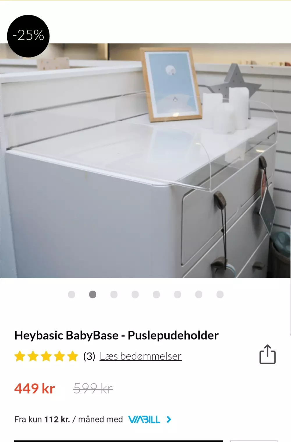 Køb Heybasics babybase Puslepude holder af på Reshopper Shop secondhand til børn, mor og bolig