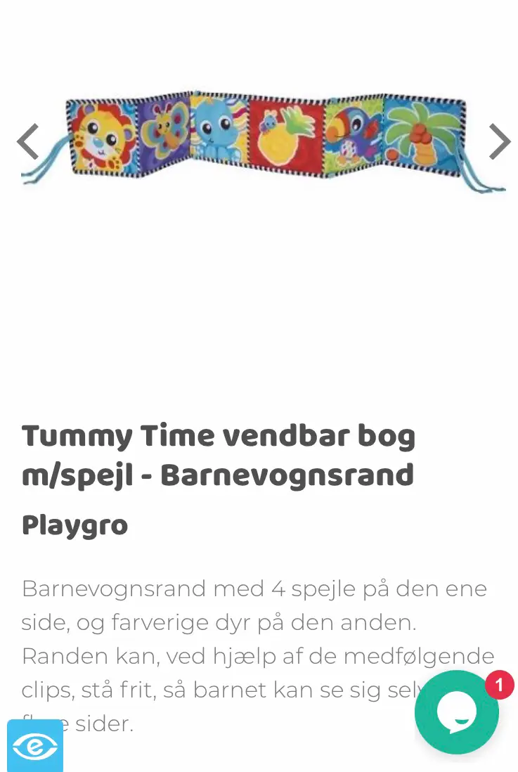 Køb Playgro Vendbar spejl/bog Ulrikke på Reshopper Shop secondhand til børn, mor og bolig