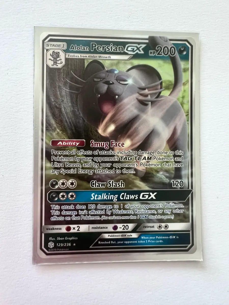 Kb Pokmon Alolan persian gx fra Josefine H p Reshoppe...