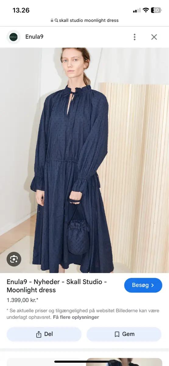 skall studio moonlight silk dress Køb Skall studio Moonlight dress kjole fra Marianne A p